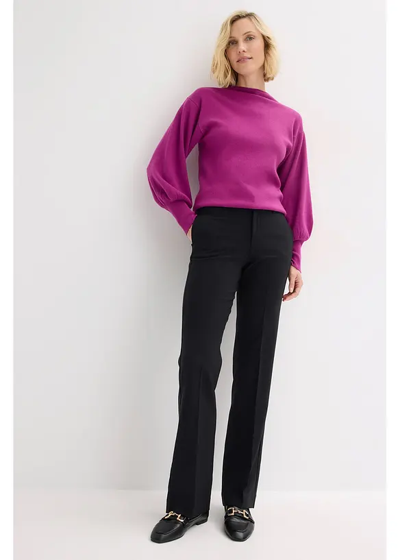 Feminin byxa med pressveck, bonprix