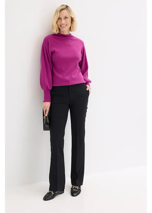 Feminin byxa med pressveck, bonprix