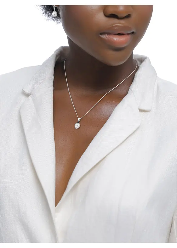 Halsband och örhängen från Elli i sterlingsilver 925 (3 delar), elli