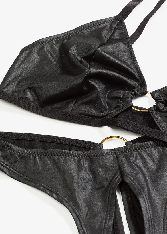 Bralette och stringtrosa ouvert (2 delar), bonprix