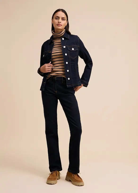 Straight Stretch Jeans Mid Waist, bonprix