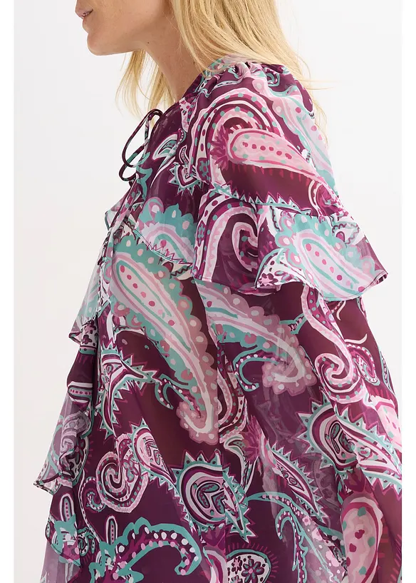 Blustunika med volanger, bonprix