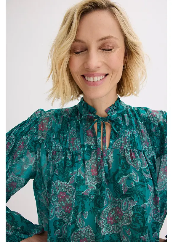 Chiffongtunika med paisleymönster, bonprix