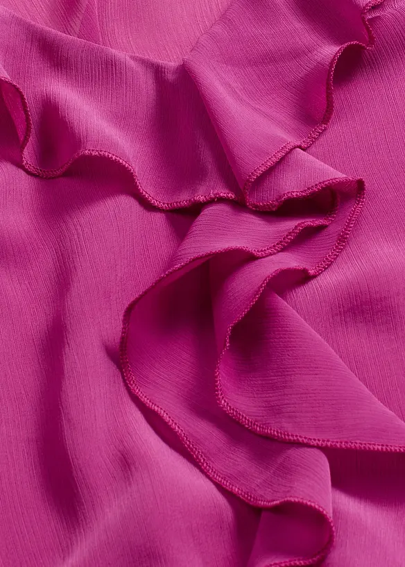 Blus med volanger, bonprix