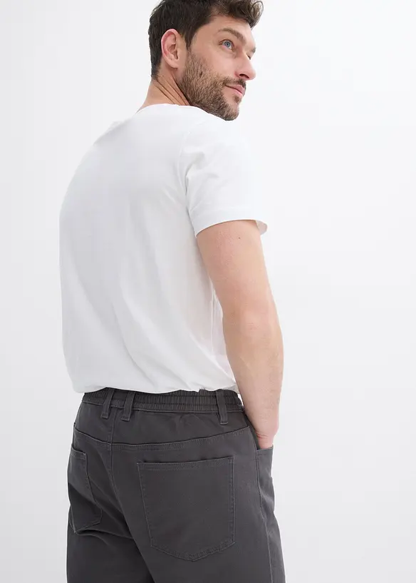 Stretchig dra på-byxa, normal passform, raka ben, bonprix