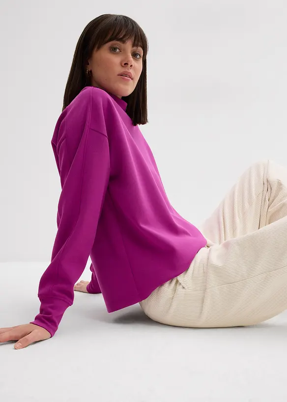 Oversizeweatshirt i mjuk och stabil trikå, bonprix