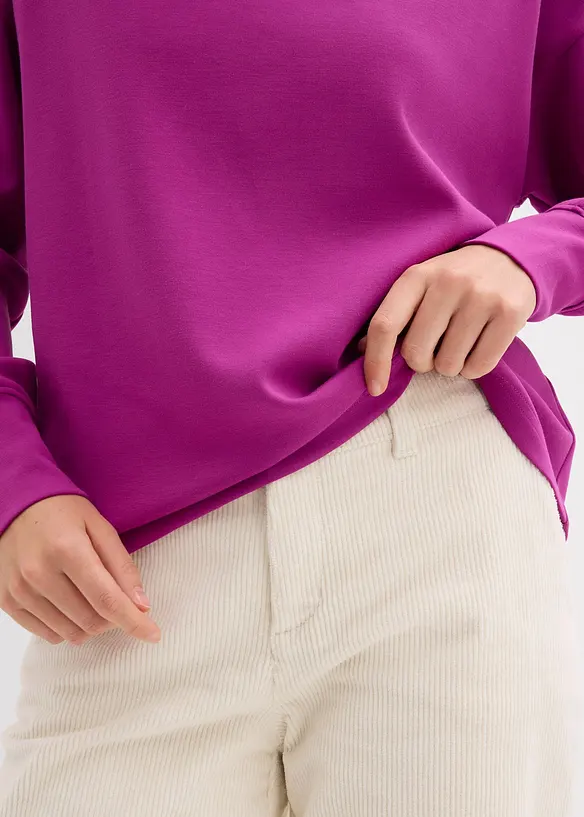 Oversizeweatshirt i mjuk och stabil trikå, bonprix