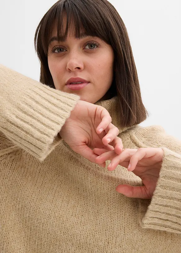 Grovstickad oversizetröja, bonprix