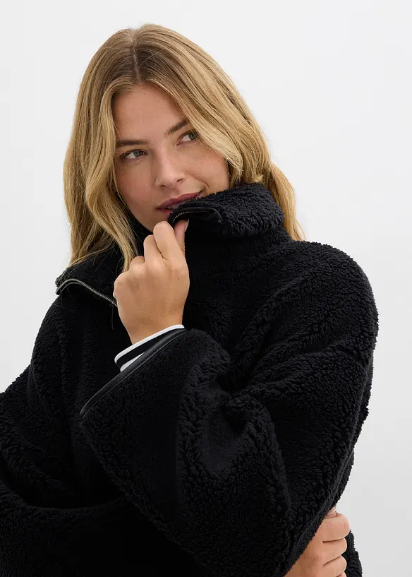Oversizejacka av teddyfleece, bonprix