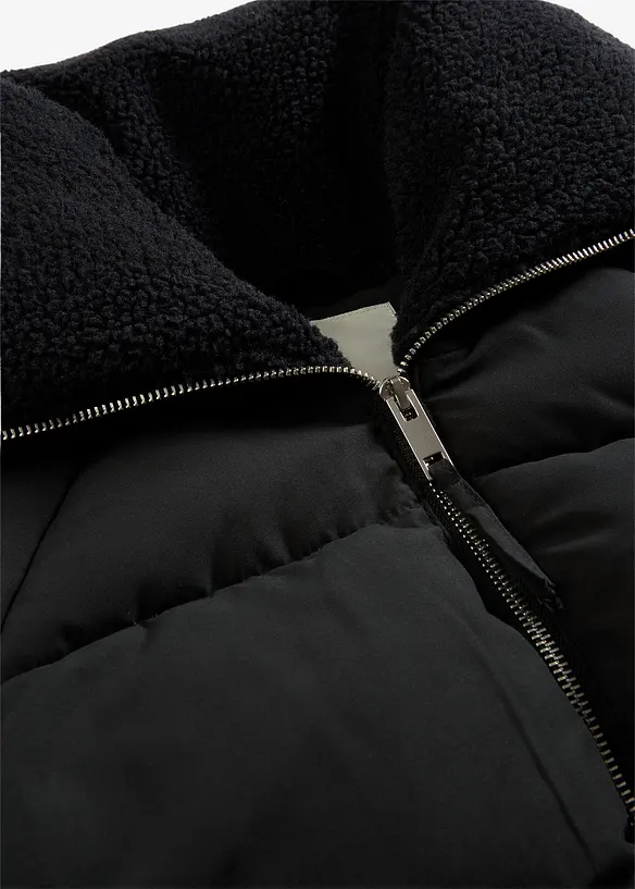 Quiltad jacka med teddykrage, bonprix