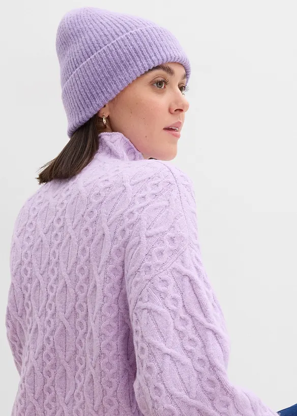 Flätstickad tröja, bonprix