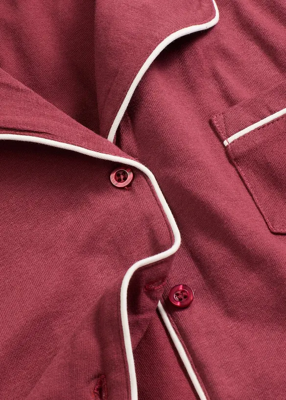 Pyjamas i bomull med knappslå, bonprix