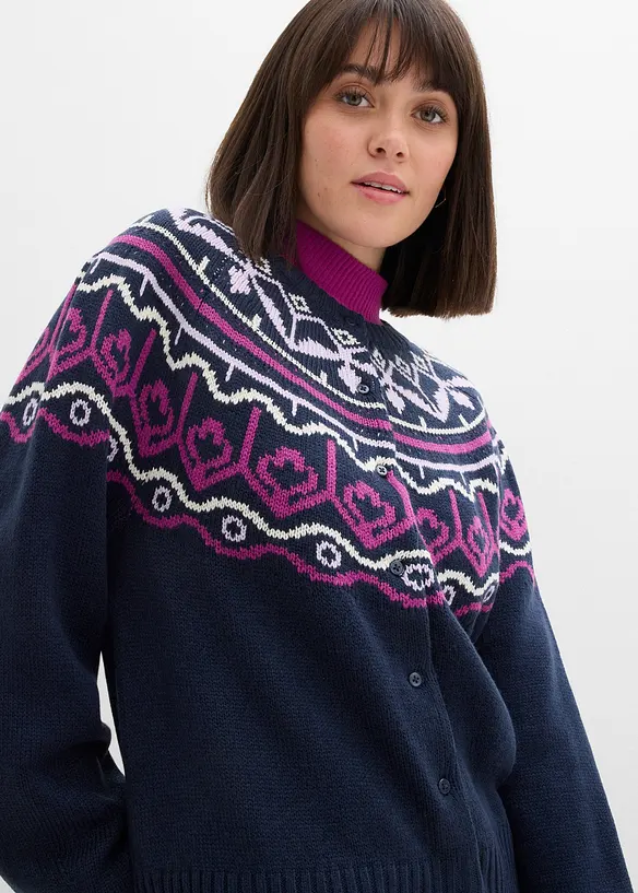 Lusem&ouml;nstrad oversizecardigan, bonprix