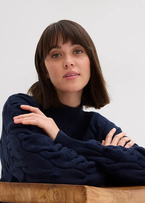 Oversizetröja i mjuk viskosmix, bonprix