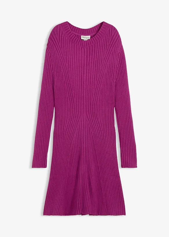 Stickad miniklänning av mjuk viskosmix, bonprix