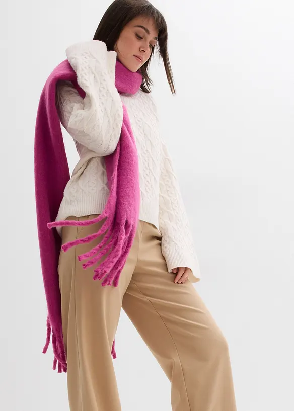 Byxa i yllelook med resårlinning, bonprix