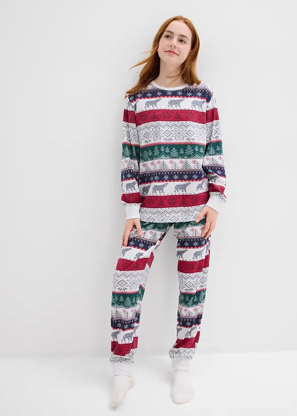 Pyjamas med mjuk bomull (2 delar), bonprix