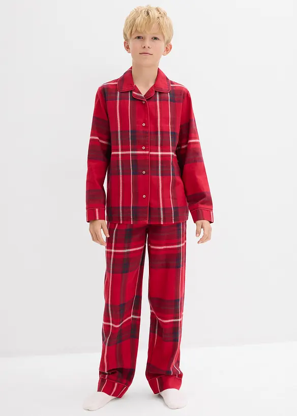 Flanellpyjamas av mjuk bomull (2 delar), bonprix
