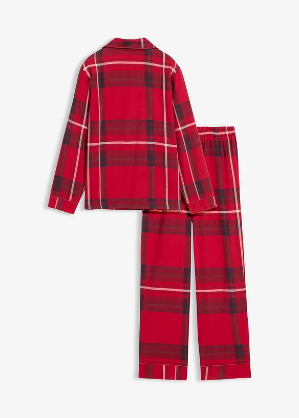 Flanellpyjamas av mjuk bomull (2 delar), bonprix