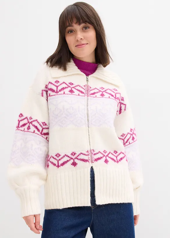 Lusem&ouml;nstrad oversizecardigan, bonprix