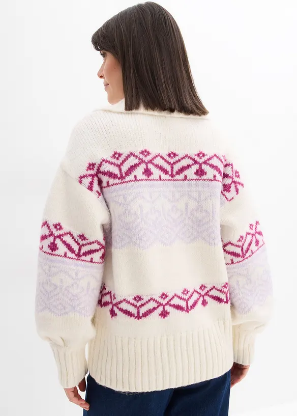 Lusem&ouml;nstrad oversizecardigan, bonprix