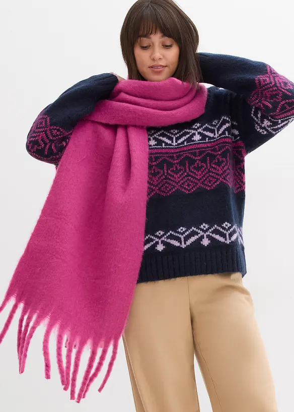 Lusemönstrad oversizetröja, bonprix