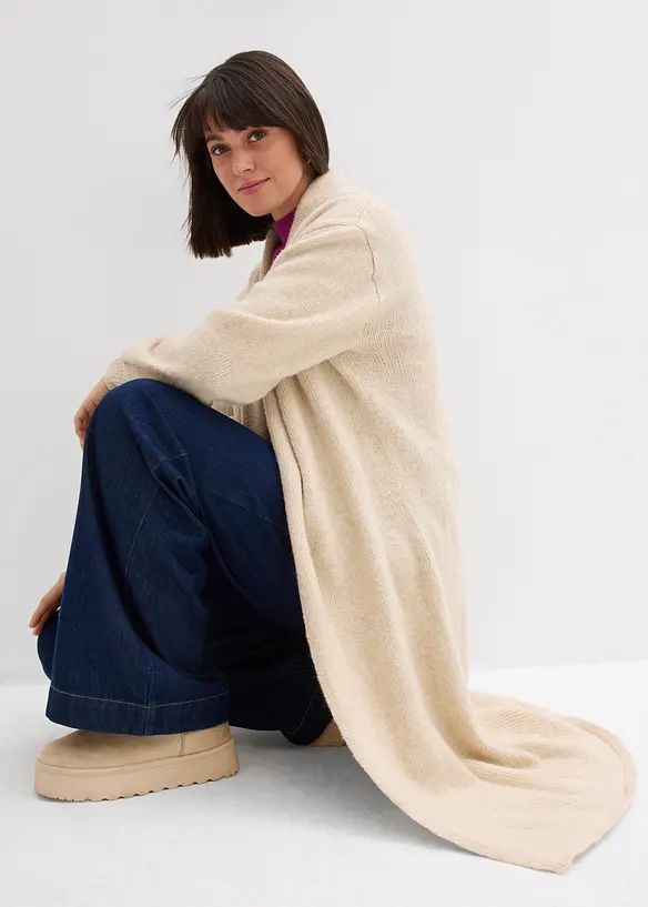 L&aring;ng cardigan i lurvig stil, bonprix