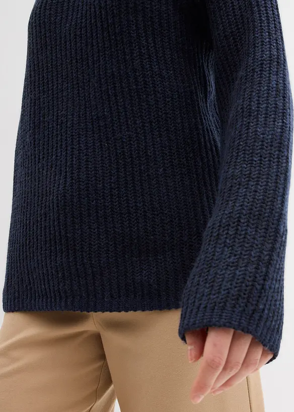 Ribbstickad oversizetr&ouml;ja, bonprix