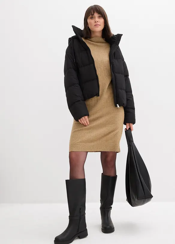 Melerad, stickad kl&auml;nning, bonprix