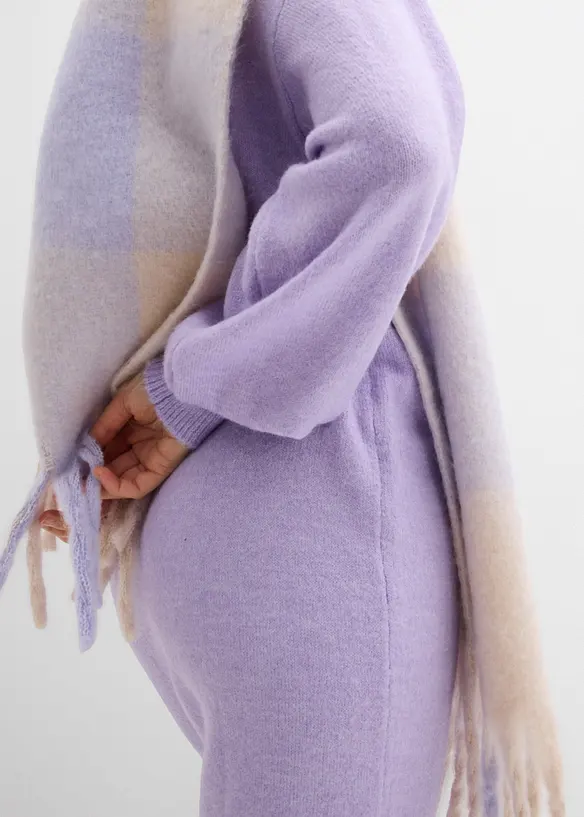 Stickad klänning med struktur, bonprix