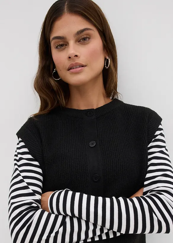 Stickad slipover, bonprix