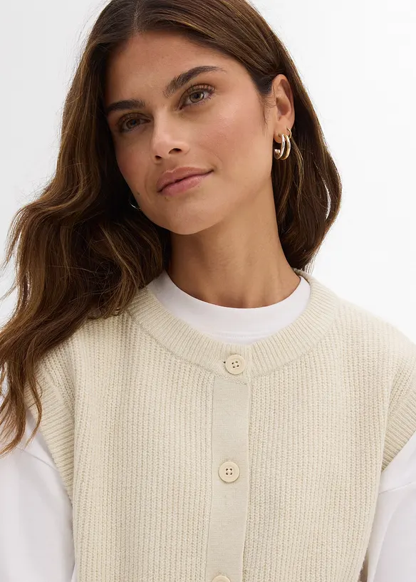 Stickad slipover, bonprix