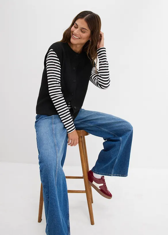 Stickad slipover, bonprix