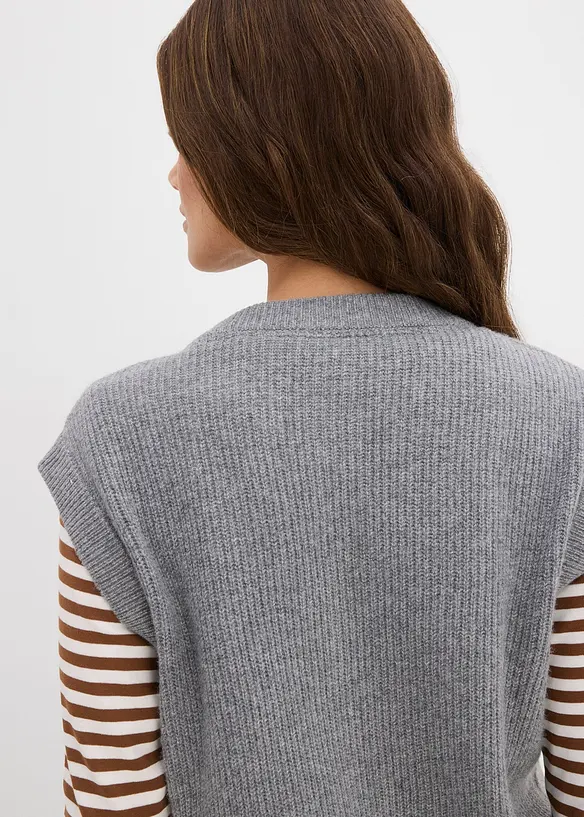 Stickad slipover, bonprix