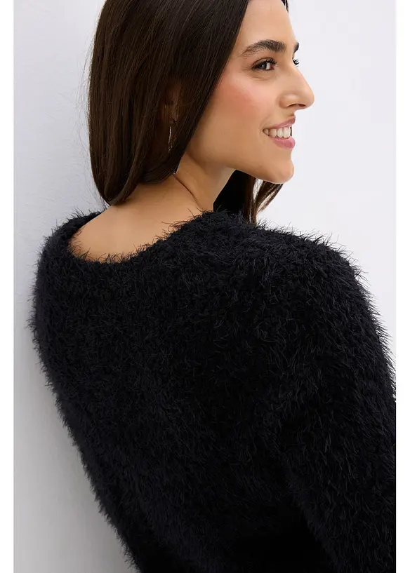 Grovstickad bouclétröja, bonprix