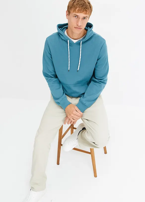Sweatshirt med huva och bekväm skärning, bonprix