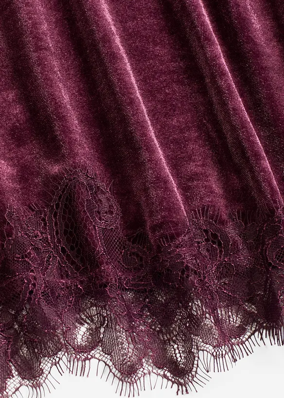 Sammetstopp med spets, bonprix