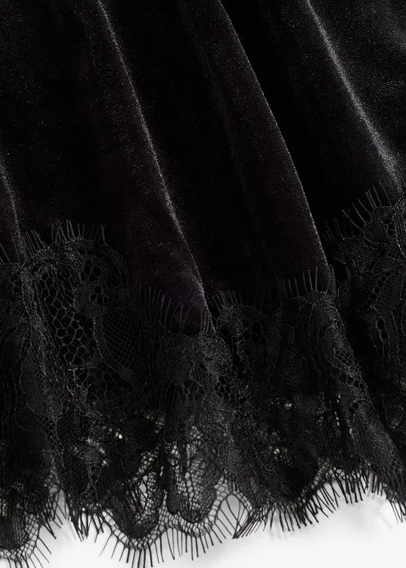 Sammetstopp med spets, bonprix