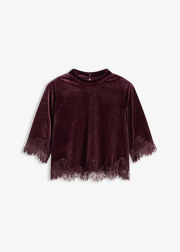 Sammetstopp med spets, bonprix