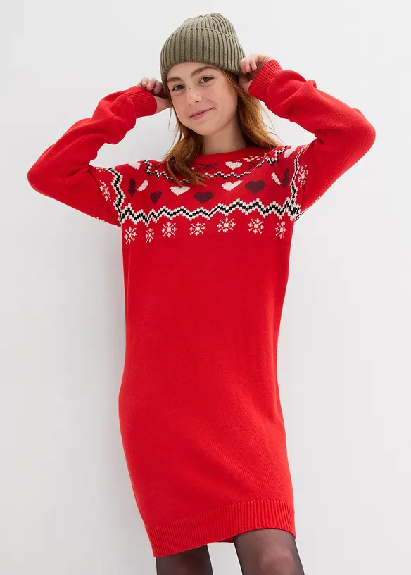 Stickad klänning, bonprix