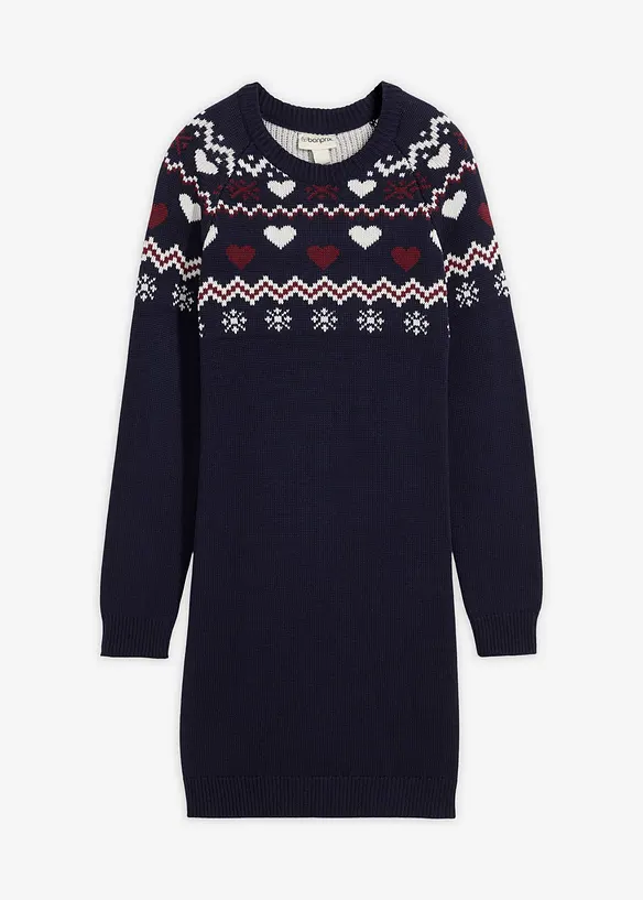 Stickad klänning, bonprix