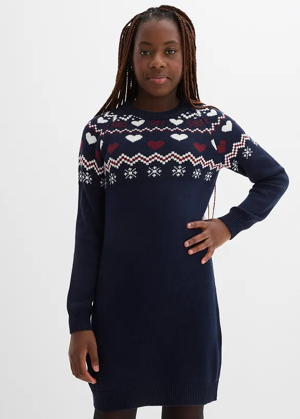 Stickad klänning, bonprix