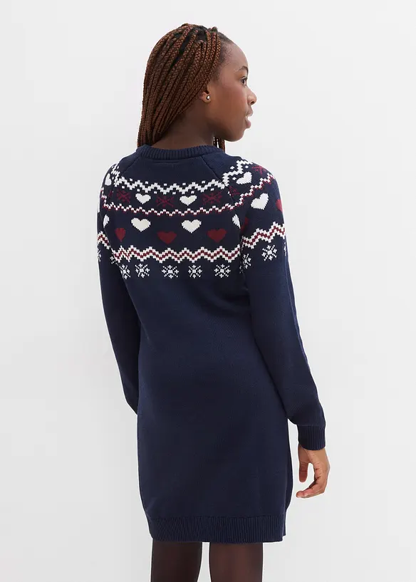 Stickad klänning, bonprix