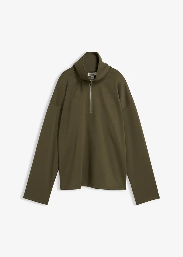 Tr&ouml;ja av viskosmix, med krage, bonprix