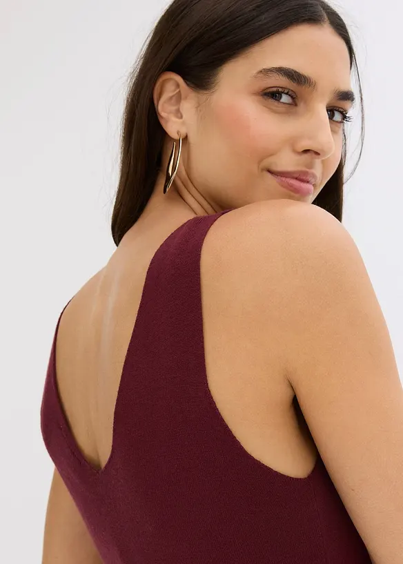 Stickad kl&auml;nning och topp (2 delar), bonprix