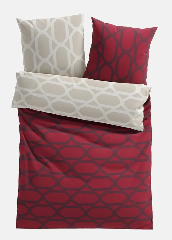 Vändbart påslakanset med grafiskt mönster, bonprix