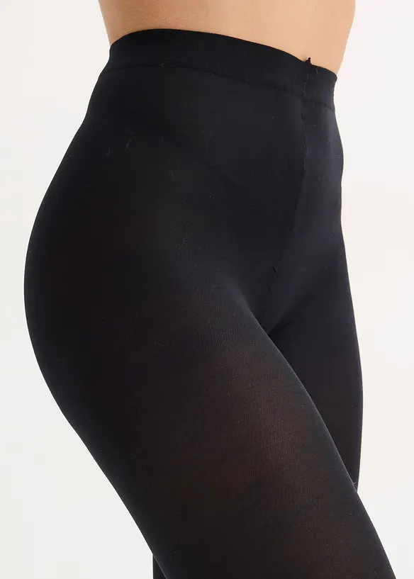 Strumpbyxa med &aring;tervunnen polyamid, 50 den (2-pack), bonprix