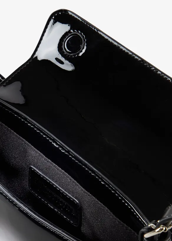 Handväska med lackad look, bonprix