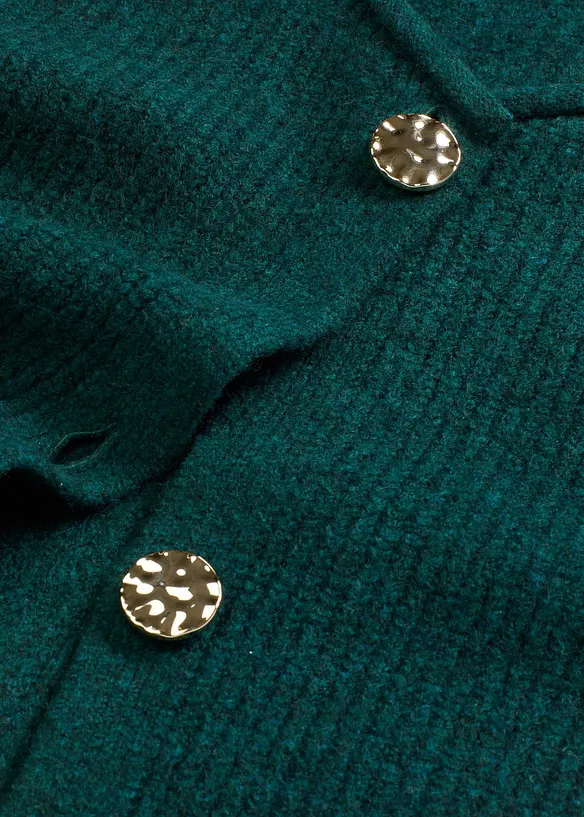 Stickad väst med dekorativa knappar, bonprix