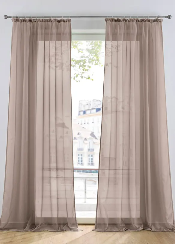 Gardin av luftig voile (1-pack), bonprix